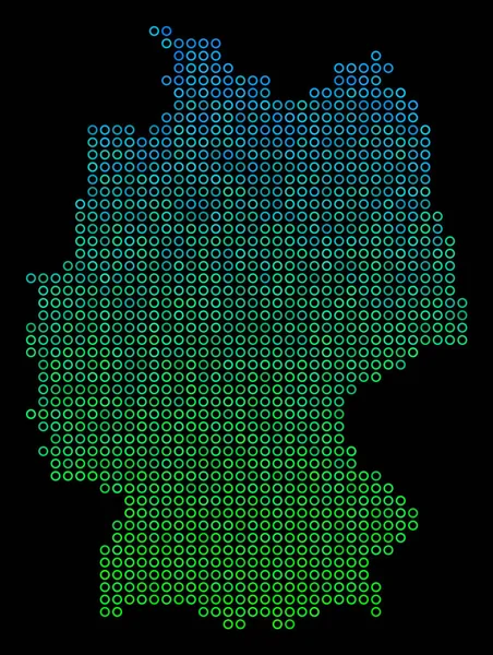Κύκλος Dot Γερμανία χάρτη — Διανυσματικό Αρχείο