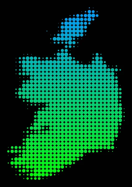Halftone Ireland Republic Map — Stock Vector