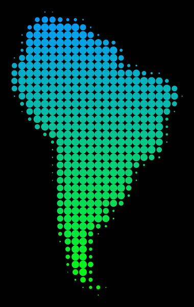 Mapa Jižní Ameriky polotónování — Stockový vektor