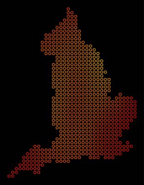 Nokta turuncu İngiltere harita
