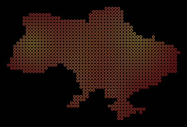 Crimea nokta turuncu Ukrayna Haritası — Stok Vektör