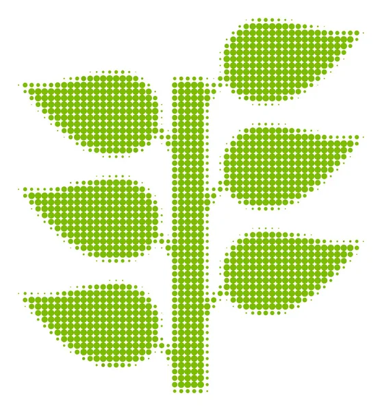 Flora Pflanze Halbtonsymbol — Stockvektor