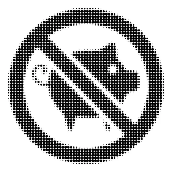 Verboden varkens Halftone pictogram — Stockvector