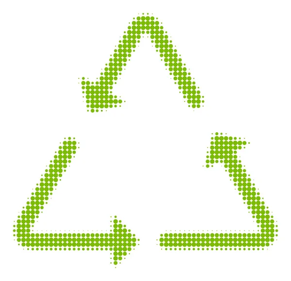 Triangle de recyclage Icône demi-teinte — Image vectorielle