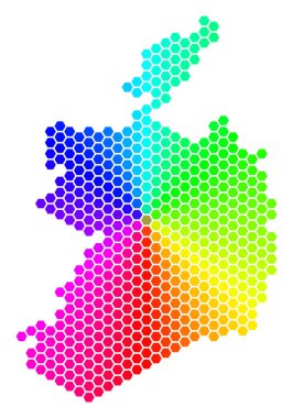 Spektrum altıgen İrlanda Cumhuriyeti harita