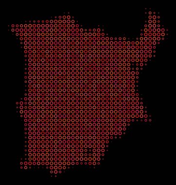 Yarı ton kırmızı Koh Samui Haritası