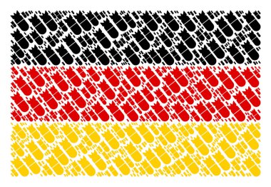 Alman bayrağı kolaj Havacılık bomba simgeler