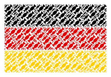 Alman bayrağı desen şeker simgeler