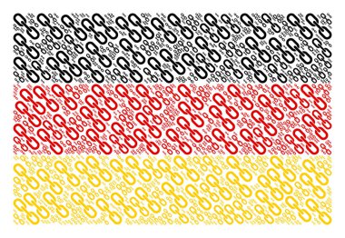 Almanya bayrağı mozaik zinciri simgeler