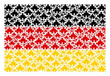 Almanya bayrağı kolaj bileşen simgeler