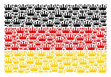 Alman bayrağı kolaj Crown öğeleri