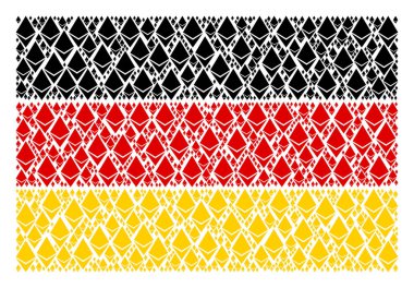 Almanya bayrağı kolaj Ethereum kristal öğeler