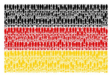 Alman bayrağı kolaj ünlem işareti öğelerinin