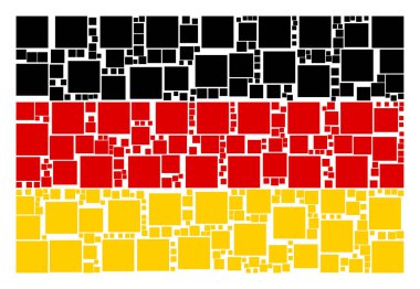 Almanya bayrağı mozaik Dolgulu Kare Madde