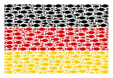 Almanya bayrağı desen balık simgeler