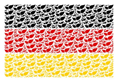 Almanya bayrağı desen çiçek yaprakları öğeleri