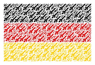 Almanya bayrağı kolaj füze fırlatma simgeler