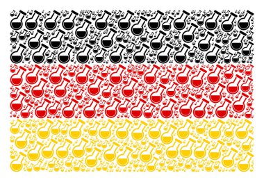 Almanya bayrağı mozaik imbik öğeleri