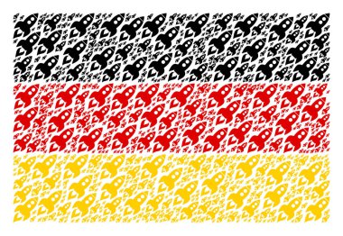 Almanya bayrağı desen alanı Roket fırlatma simgeler