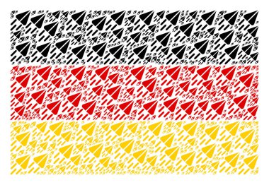 Almanya bayrağı mozaik uzay gemisi simgeler