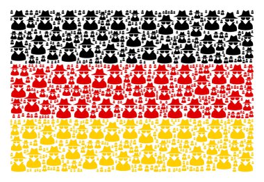 Almanya bayrağı kolaj casus simgeler