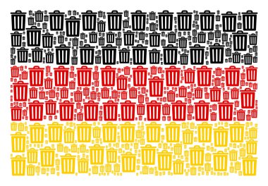 Almanya bayrağı desen çöp kutusu simgeler