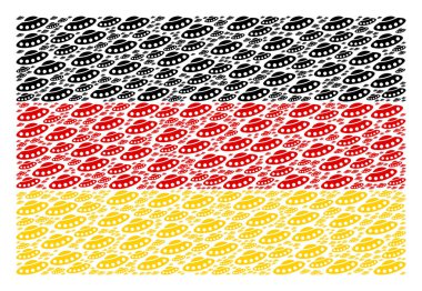 Alman bayrağı kolaj Ufo öğeleri