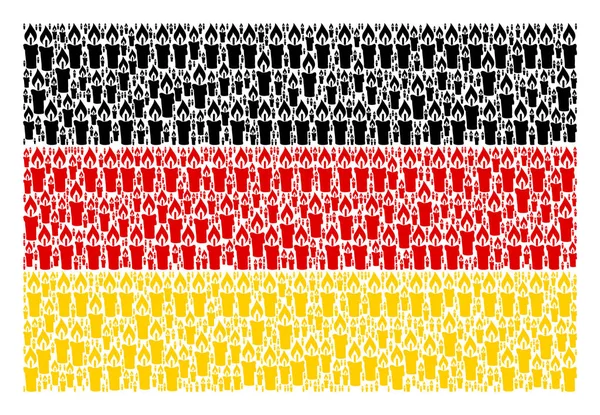 Collage de bandera alemana de artículos de vela — Archivo Imágenes Vectoriales