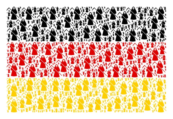 Bandeira Alemã Mosaico da Morte Artigos citemáticos —  Vetores de Stock
