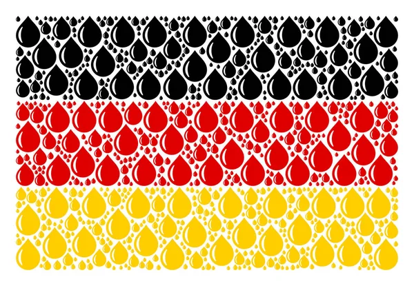 Deutsche Flagge Mosaik von Drop Items — Stockvektor