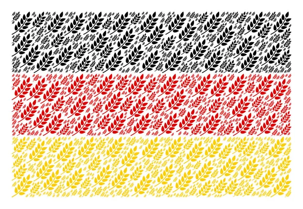 Mosaico de bandera alemana de la rama de la hoja Artículos — Archivo Imágenes Vectoriales