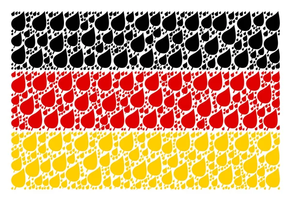 Deutsche Flagge Collage aus Pflanzenblättern — Stockvektor