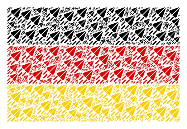 Bandera de Alemania Mosaico de iconos de la nave espacial — Archivo Imágenes Vectoriales