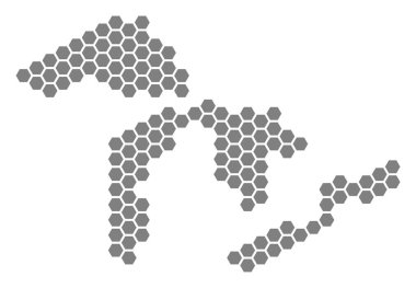 Gri altıgen büyük göller Haritası