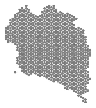 Gri altıgen Koh Samui Tayland ada Haritası