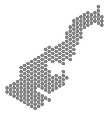 Gri altıgen Monako Haritası