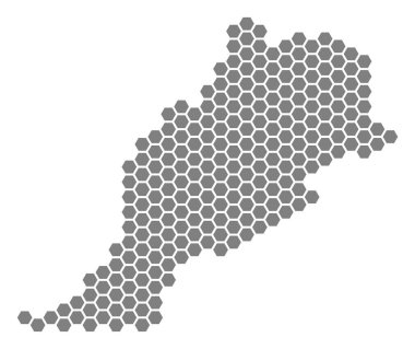 Gri altıgen Fas Haritası