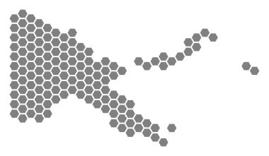 Gri altıgen Papua Yeni Gine Haritası