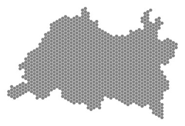 Gri altıgen Tataristan Haritası