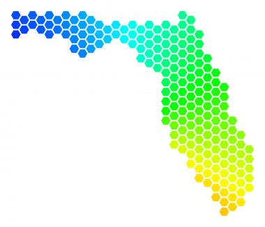 Spektrum altıgen Florida harita