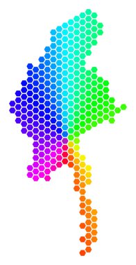 Spektrum altıgen Myanmar Haritası