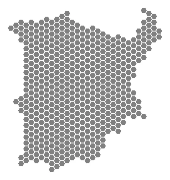 Hexágono gris Koh Samui Mapa — Archivo Imágenes Vectoriales