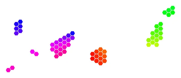 Spektrum Hexagon Kanariøyene Spania Kart – stockvektor