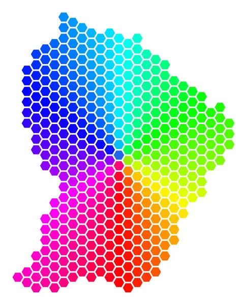 Carte de Spectrum Hexagon Guyane française — Image vectorielle