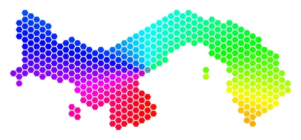 Spectrum Hexagon Panama Mappa — Vettoriale Stock