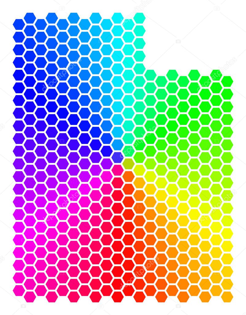 Spectrum Hexagon Utah State Map