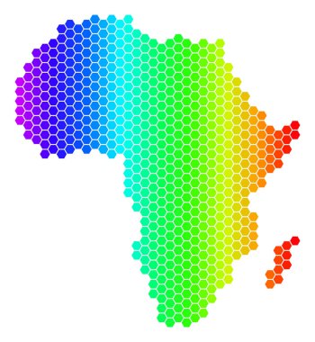 Spektrum altıgen Afrika harita