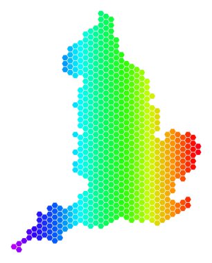Spektrum altıgen İngiltere harita