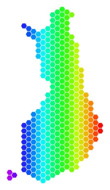 Spektrum altıgen Finlandiya Haritası