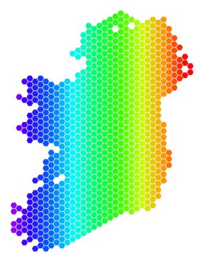 Spektrum altıgen İrlanda ada Haritası